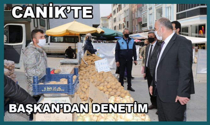 Canik Belediye Başkanı İbrahim Sandıkçı, Karşıyaka mahallesinde kurulan pazar yerinde
