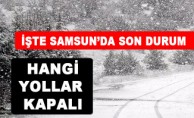 Samsun'da Kar Yağışı Trafiği Durdurdu