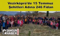 Vezirköprü'de 15 Temmuz Şehitleri adına 246 fidan