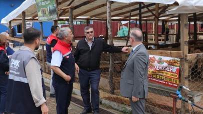 İl Müdürü İbrahim Sağlam, Canik'te Kurbanlık Satış Alanını Denetledi