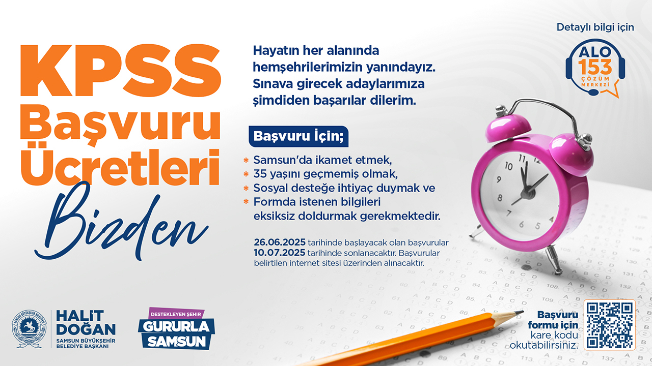 Samsun Büyükşehir Belediyesi’nden KPSS Adaylarına Ücret Desteği