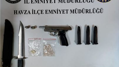 Havza'da Uyuşturucu ve Silah Operasyonu, Uyuşturucu Madde Bulundu