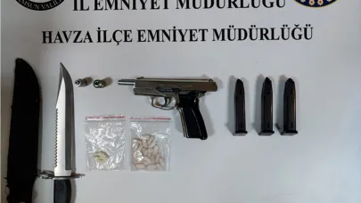 Havza'da Uyuşturucu ve Silah Operasyonu, Uyuşturucu Madde Bulundu