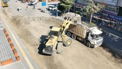 Vezirköprü'de Cadde Yenileme Çalışması Başladı