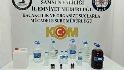 Samsun'da 24 Litre Sahte İçki  Ele Geçirildi