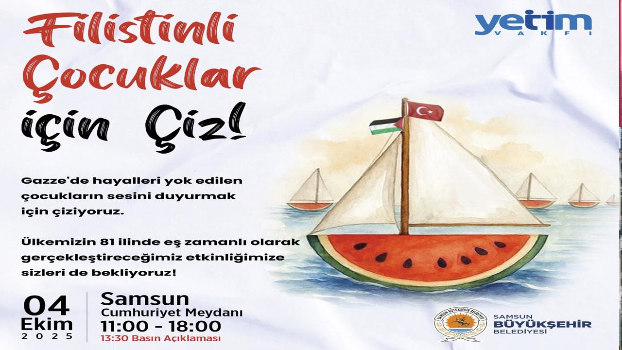 Samsun&#039;da Filistinli Çocuklar İçin Etkinlik Düzenlenecek