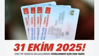 SÜRÜCÜ BELGELERİNDE SON GÜN 31 EKİM