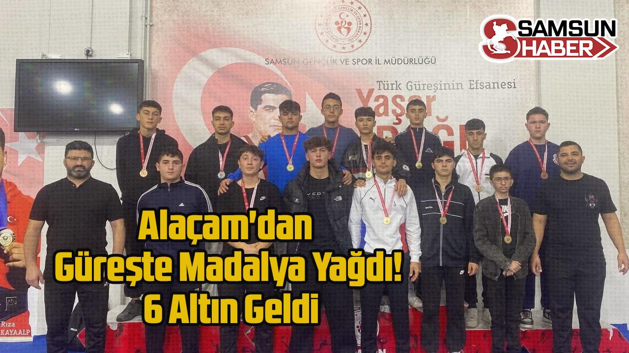 Alaçam&#039;dan Güreşte Madalya Yağdı! 6 Altın Geldi