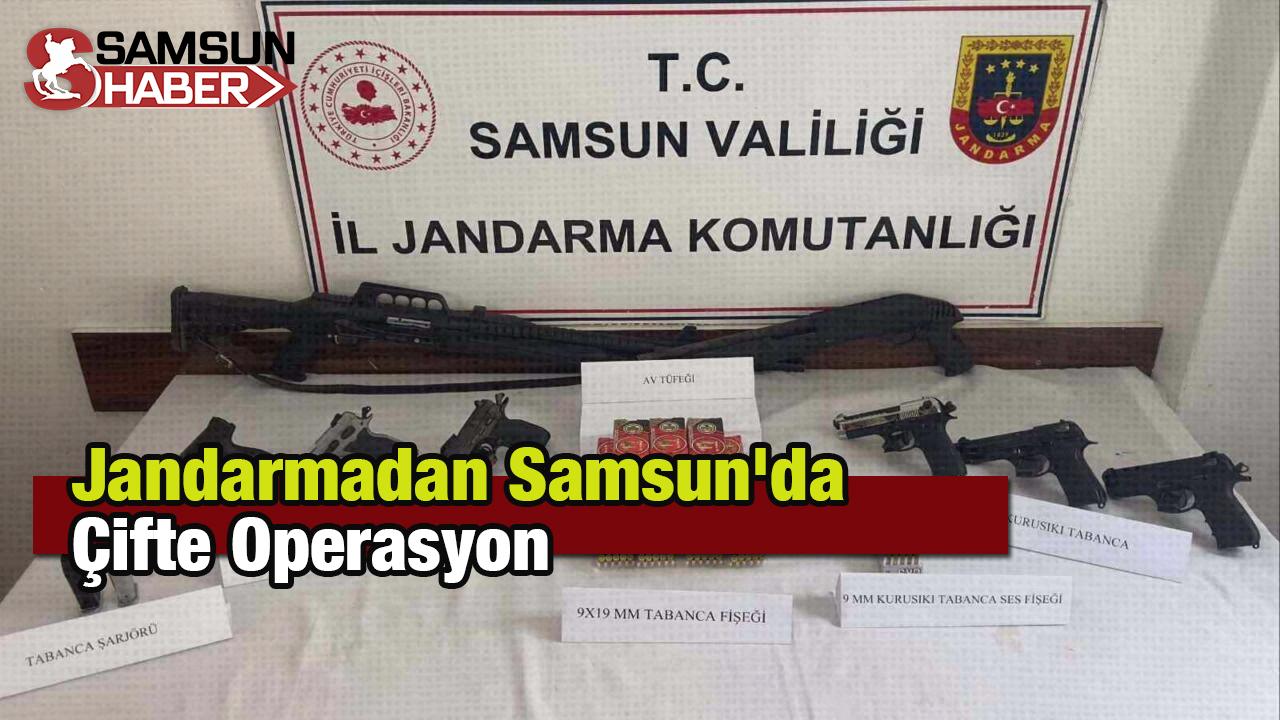 Jandarmadan Samsun&#039;da Çifte Operasyon