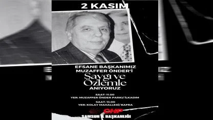 Samsun CHP'den Muzaffer Önder'i Anma Töreni
