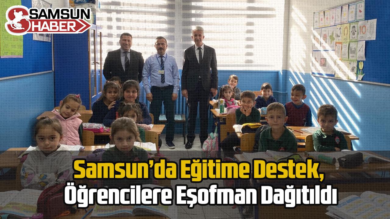 Samsun'da Eğitime Destek, Öğrencilere Eşofman Dağıtıldı