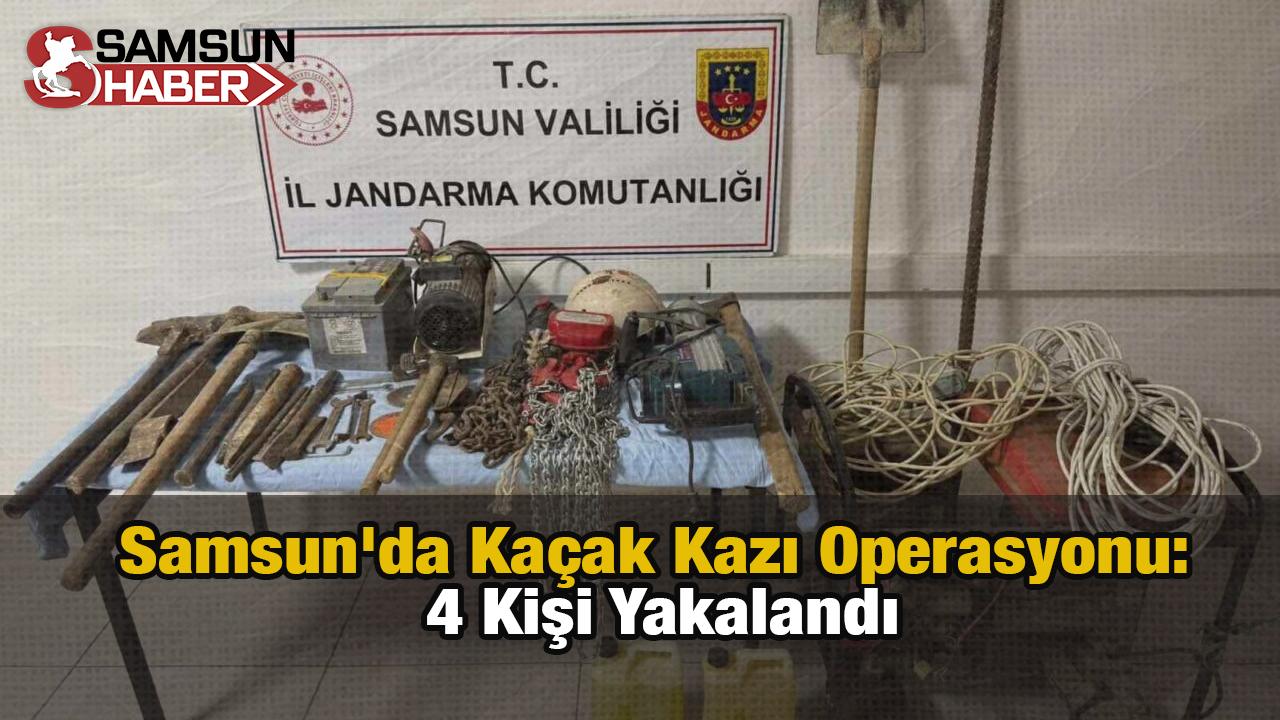 Samsun'da Kaçak Kazı Operasyonu: 4 Kişi Yakalandı