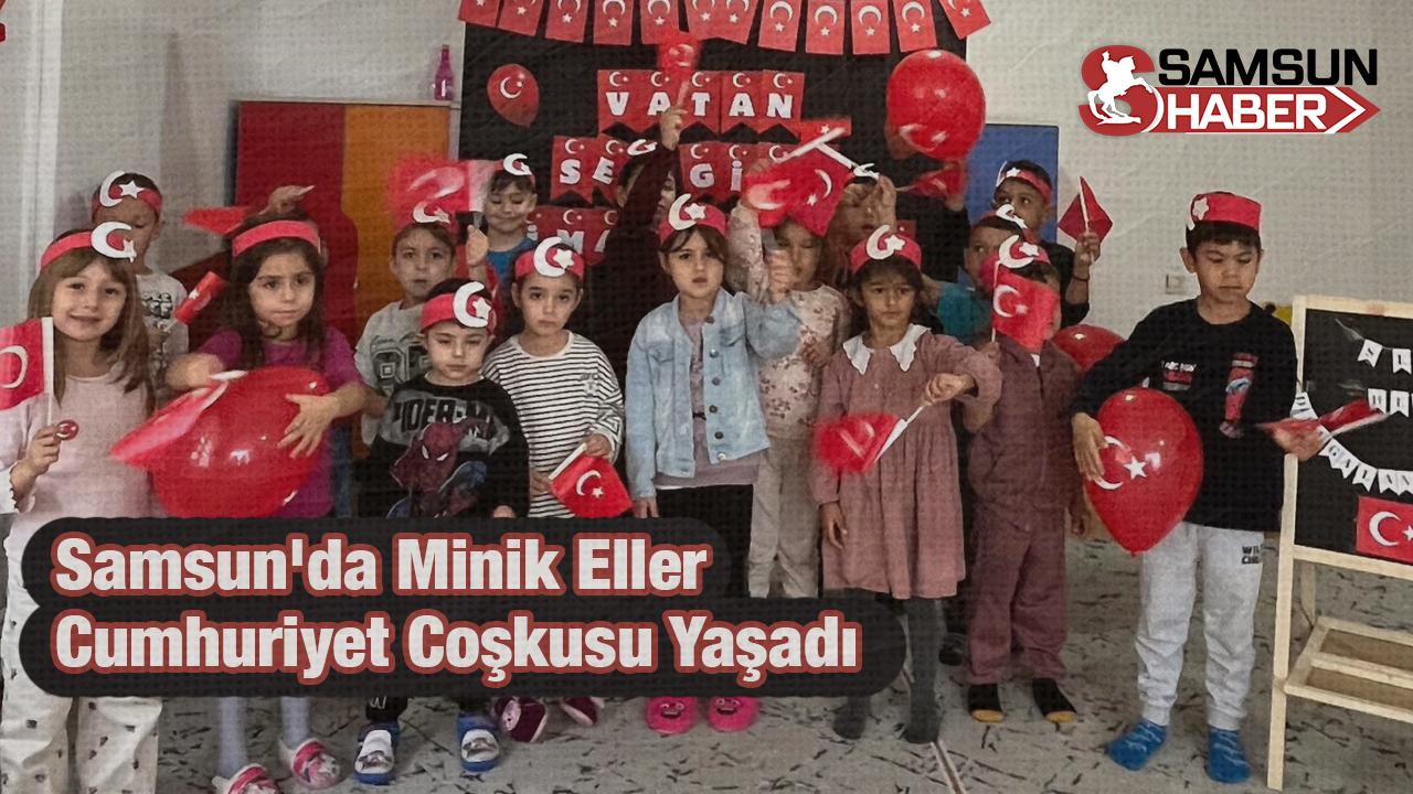 Samsun&#039;da Minik Eller Cumhuriyet Coşkusu Yaşadı