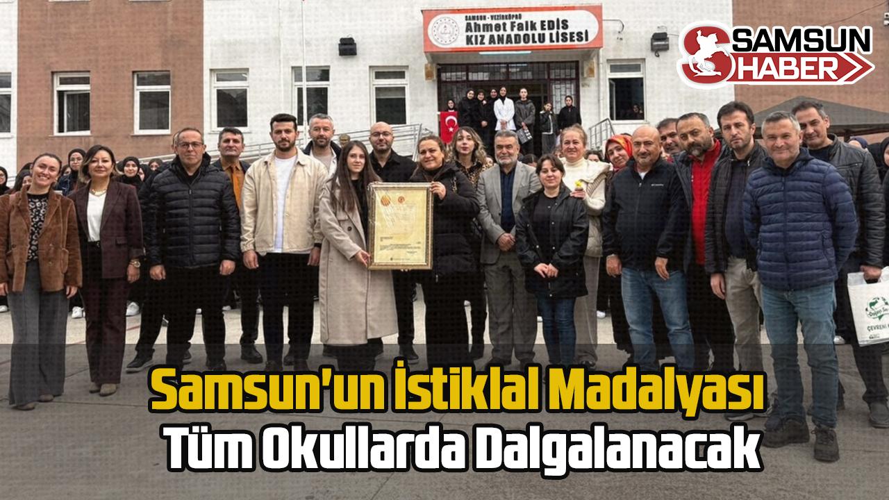 Samsun&#039;un İstiklal Madalyası Tüm Okullarda Dalgalanacak