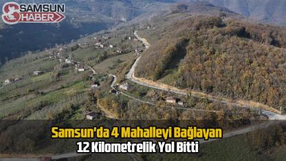 Samsun'da 4 Mahalleyi Bağlayan 12 Kilometrelik Yol Bitti