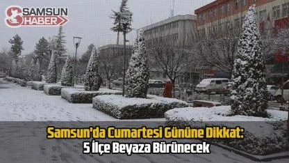 Samsun'da Cumartesi Gününe Dikkat: 5 İlçe Beyaza Bürünecek