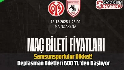 Samsunsporlular Dikkat! Deplasman Biletleri 600 TL'den Başlıyor