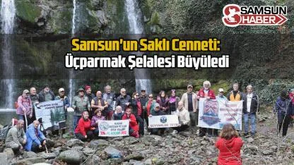 Samsun'un Saklı Cenneti: Üçparmak Şelalesi Büyüledi