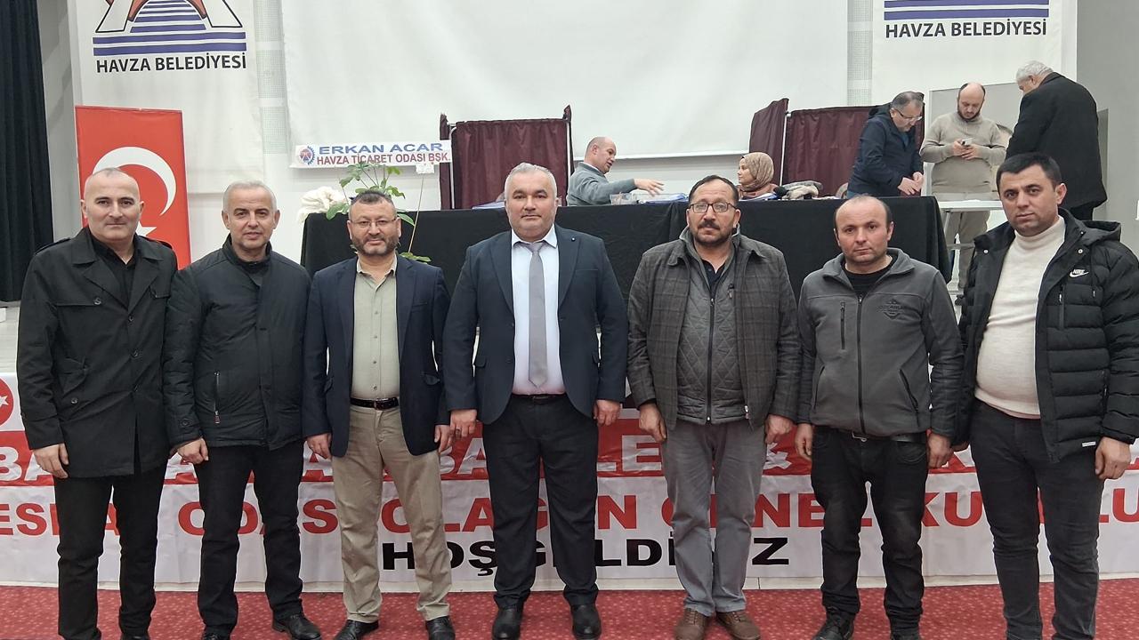 Havza Bakkal Bayii Ve Manavlar Esnaf Odasında Yılmaz Yeniden Başkan Seçildi