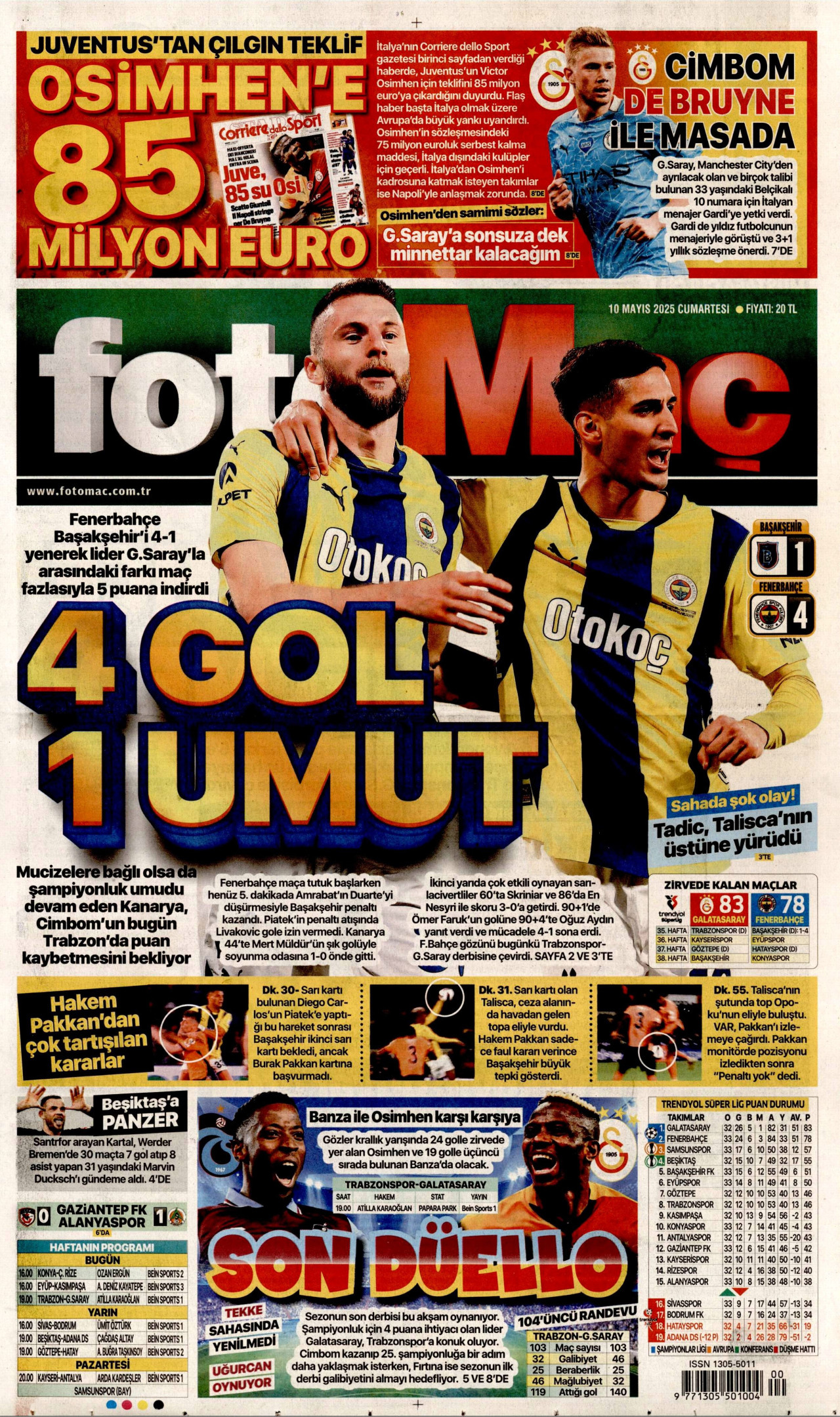 FOTOMAÇ Gazete Manşeti